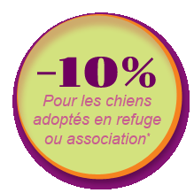 -10% pour les chiens adoptés en refuge ou association